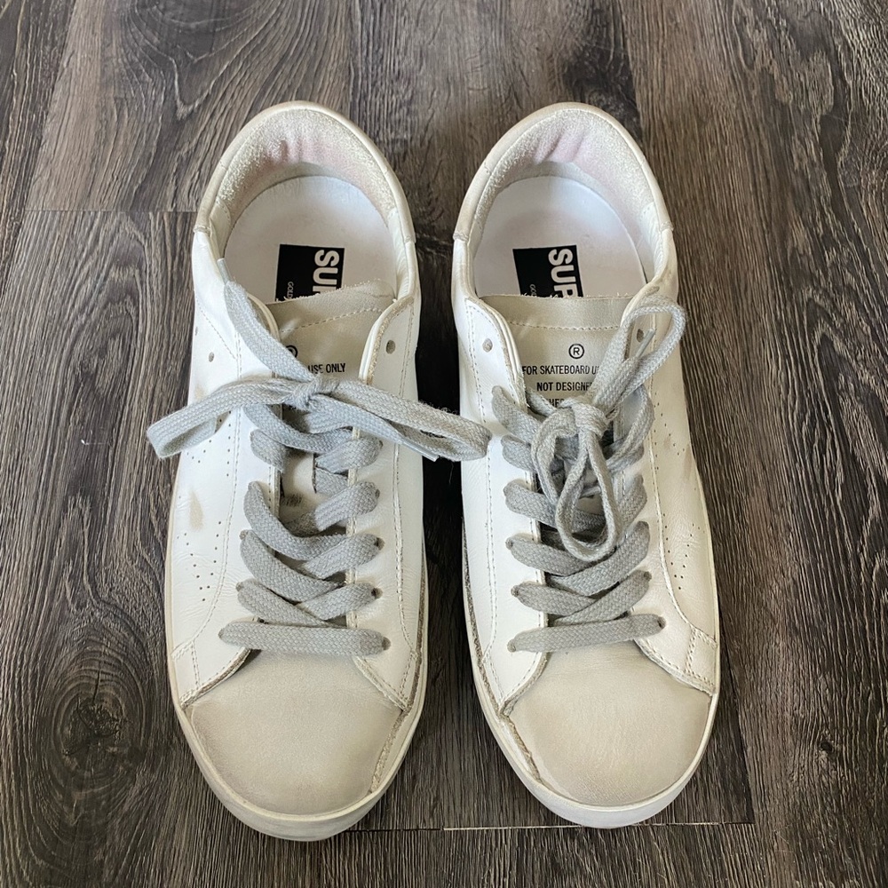 Golden goose superstar sneaker white leather limited edition new !